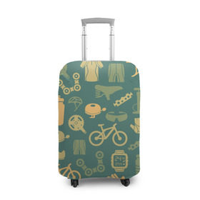 Чехол для чемодана 3D с принтом Велосипед Текстура в Курске, 86% полиэфир, 14% спандекс | двустороннее нанесение принта, прорези для ручек и колес | байк | велик | вело | велосипед | велосипеды | велоспорт | с велосипедом | спорт