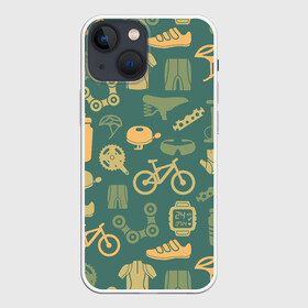 Чехол для iPhone 13 mini с принтом Велосипед Текстура в Курске,  |  | байк | велик | вело | велосипед | велосипеды | велоспорт | с велосипедом | спорт