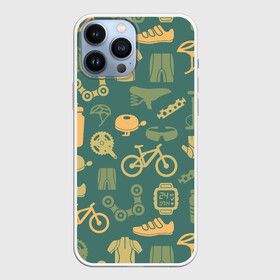 Чехол для iPhone 13 Pro Max с принтом Велосипед Текстура в Курске,  |  | байк | велик | вело | велосипед | велосипеды | велоспорт | с велосипедом | спорт