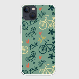 Чехол для iPhone 13 с принтом Велосипед Текстура в Курске,  |  | байк | велик | вело | велосипед | велосипеды | велоспорт | с велосипедом | спорт