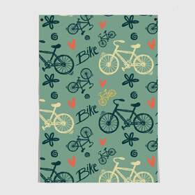 Постер с принтом Велосипед Текстура в Курске, 100% бумага
 | бумага, плотность 150 мг. Матовая, но за счет высокого коэффициента гладкости имеет небольшой блеск и дает на свету блики, но в отличии от глянцевой бумаги не покрыта лаком | байк | велик | вело | велосипед | велосипеды | велоспорт | с велосипедом | спорт