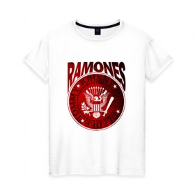 Женская футболка хлопок с принтом Ramones в Курске, 100% хлопок | прямой крой, круглый вырез горловины, длина до линии бедер, слегка спущенное плечо | ramone | ramones | группа | джонни | джоуи | ди ди томми | марки | панк | поп | раманес | раманэс | рамон | рамонес | рамонэс | рамоун | рамоунз | рамоунс | рок | хард | хардрок