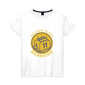 Женская футболка хлопок с принтом Golden Toast Warriors в Курске, 100% хлопок | прямой крой, круглый вырез горловины, длина до линии бедер, слегка спущенное плечо | 