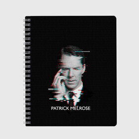 Тетрадь с принтом Patrick Melrose в Курске, 100% бумага | 48 листов, плотность листов — 60 г/м2, плотность картонной обложки — 250 г/м2. Листы скреплены сбоку удобной пружинной спиралью. Уголки страниц и обложки скругленные. Цвет линий — светло-серый
 | Тематика изображения на принте: benedict cumberbatch | patrick melrose | бенедикт камбербэтч | патрик мелроуз