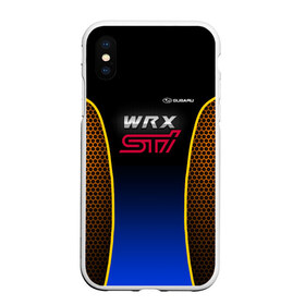 Чехол для iPhone XS Max матовый с принтом Subaru WRX STI в Курске, Силикон | Область печати: задняя сторона чехла, без боковых панелей | Тематика изображения на принте: impreza | pro | sport | sti | subaru | wrx | врикс | врх | импреза | логотип | сетка | соты | субарик | субару