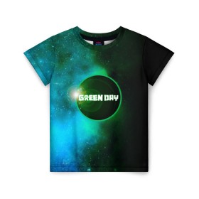 Детская футболка 3D с принтом Green Day в Курске, 100% гипоаллергенный полиэфир | прямой крой, круглый вырез горловины, длина до линии бедер, чуть спущенное плечо, ткань немного тянется | Тематика изображения на принте: 