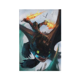 Обложка для паспорта матовая кожа с принтом как приручить дракона в Курске, натуральная матовая кожа | размер 19,3 х 13,7 см; прозрачные пластиковые крепления | Тематика изображения на принте: how to train your dragon | беззубик | викинги | дракон | как приручить дракона | ночная фурия