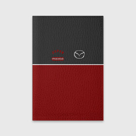 Обложка для паспорта матовая кожа с принтом Mazda в Курске, натуральная матовая кожа | размер 19,3 х 13,7 см; прозрачные пластиковые крепления | Тематика изображения на принте: 