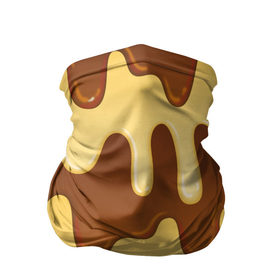 Бандана-труба 3D с принтом Тающий Шоколад в Курске, 100% полиэстер, ткань с особыми свойствами — Activecool | плотность 150‒180 г/м2; хорошо тянется, но сохраняет форму | Тематика изображения на принте: 