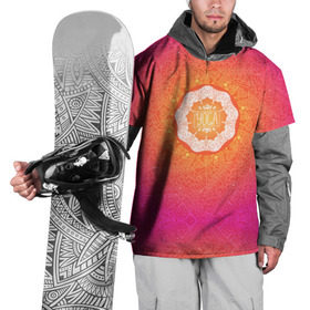 Накидка на куртку 3D с принтом Солнечная мандала в Курске, 100% полиэстер |  | Тематика изображения на принте: 