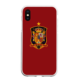 Чехол для iPhone XS Max матовый с принтом Сборная Испании в Курске, Силикон | Область печати: задняя сторона чехла, без боковых панелей | сборная испании | футбол