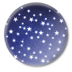 Значок с принтом Stars в Курске,  металл | круглая форма, металлическая застежка в виде булавки | earth | nasa | space | star | вселенная | галактика | земля | космонавт | космос | луна | метеорит | наса | небо | ночь | планета | полёт