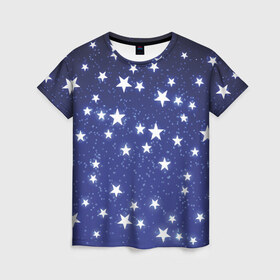 Женская футболка 3D с принтом Stars в Курске, 100% полиэфир ( синтетическое хлопкоподобное полотно) | прямой крой, круглый вырез горловины, длина до линии бедер | earth | nasa | space | star | вселенная | галактика | земля | космонавт | космос | луна | метеорит | наса | небо | ночь | планета | полёт