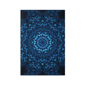 Обложка для паспорта матовая кожа с принтом Космическая мандала в Курске, натуральная матовая кожа | размер 19,3 х 13,7 см; прозрачные пластиковые крепления | circle | flower | mandala | ornament | абстракт | вселенная | геометрия | голубая | жизнь | звезды | комета | космос | огни | орнамент | паттерн | синяя | узоры | цвет | цветок | яркая