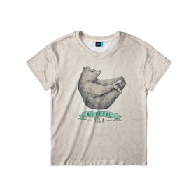 Детская футболка 3D с принтом Утренняя Йога в Курске, 100% гипоаллергенный полиэфир | прямой крой, круглый вырез горловины, длина до линии бедер, чуть спущенное плечо, ткань немного тянется | 