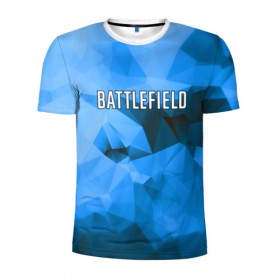 Мужская футболка 3D спортивная с принтом Battlefield в Курске, 100% полиэстер с улучшенными характеристиками | приталенный силуэт, круглая горловина, широкие плечи, сужается к линии бедра | 