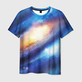 Мужская футболка 3D с принтом Космос в Курске, 100% полиэфир | прямой крой, круглый вырез горловины, длина до линии бедер | abstraction | cosmos | nebula | space | star | universe | абстракция | вселенная | звезды | космос | мир | планеты