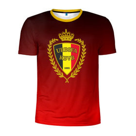 Мужская футболка 3D спортивная с принтом Сборная Бельгии в Курске, 100% полиэстер с улучшенными характеристиками | приталенный силуэт, круглая горловина, широкие плечи, сужается к линии бедра | сборная бельгии | футбол  | чемпионат мира