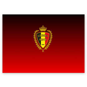 Поздравительная открытка с принтом Сборная Бельгии в Курске, 100% бумага | плотность бумаги 280 г/м2, матовая, на обратной стороне линовка и место для марки
 | сборная бельгии | футбол  | чемпионат мира