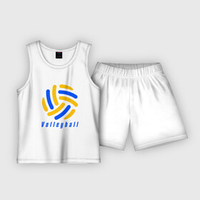 Детская пижама с шортами хлопок с принтом Volleyball в Курске,  |  | sport | volleyball | волейбол | спорт
