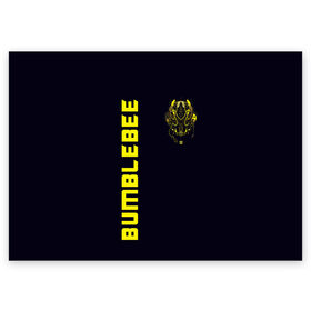Поздравительная открытка с принтом Bumblebee в Курске, 100% бумага | плотность бумаги 280 г/м2, матовая, на обратной стороне линовка и место для марки
 | bumblebee | бамблби | герой | камаро | прайм | трансформеры | фильм | шевроле