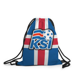 Рюкзак-мешок 3D с принтом Сборная Исландии флаг в Курске, 100% полиэстер | плотность ткани — 200 г/м2, размер — 35 х 45 см; лямки — толстые шнурки, застежка на шнуровке, без карманов и подкладки | 