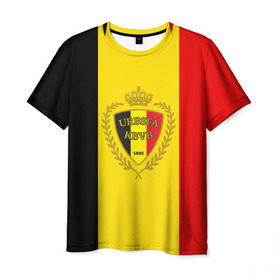 Мужская футболка 3D с принтом Сборная Бельгии флаг в Курске, 100% полиэфир | прямой крой, круглый вырез горловины, длина до линии бедер | бельгия | европы | мира | чемпионат | чм