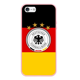Чехол для iPhone 5/5S матовый с принтом Сборная Германии флаг в Курске, Силикон | Область печати: задняя сторона чехла, без боковых панелей | германия | европы | мира | чемпионат | чм