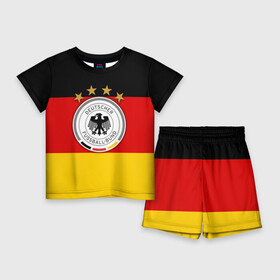 Детский костюм с шортами 3D с принтом Сборная Германии флаг в Курске,  |  | германия | европы | мира | чемпионат | чм