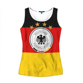 Женская майка 3D с принтом Сборная Германии флаг в Курске, 100% полиэстер | круглая горловина, прямой силуэт, длина до линии бедра | германия | европы | мира | чемпионат | чм