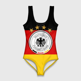 Купальник-боди 3D с принтом Сборная Германии флаг в Курске, 82% полиэстер, 18% эластан | Круглая горловина, круглый вырез на спине | германия | европы | мира | чемпионат | чм