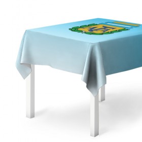 Скатерть 3D с принтом Сборная Аргентина в Курске, 100% полиэстер (ткань не мнется и не растягивается) | Размер: 150*150 см | Тематика изображения на принте: сборная аргентина | футбол. | чемпионат мира