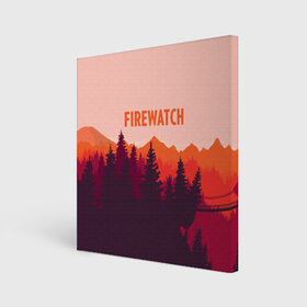 Холст квадратный с принтом FIREWATCH в Курске, 100% ПВХ |  | art | campo santo | firewatch | game | горы | закат | игра | лес | пейзаж | пожарный дозор | солнце | холмы