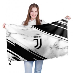 Флаг 3D с принтом Juventus 2018 в Курске, 100% полиэстер | плотность ткани — 95 г/м2, размер — 67 х 109 см. Принт наносится с одной стороны | football | soccer | ювентус