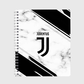 Тетрадь с принтом Juventus в Курске, 100% бумага | 48 листов, плотность листов — 60 г/м2, плотность картонной обложки — 250 г/м2. Листы скреплены сбоку удобной пружинной спиралью. Уголки страниц и обложки скругленные. Цвет линий — светло-серый
 | football | soccer | ювентус