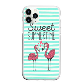 Чехол для iPhone 11 Pro матовый с принтом Sweet Summer Time в Курске, Силикон |  | Тематика изображения на принте: animal | art | flamingo | love | pink | summer | sweet | time | арт | белый | бирюзовый | жара | животное | лето | любовь | матроска | полоски | рисунок | розовый | роман | сердечки | сердце | серый | фламинго | черный