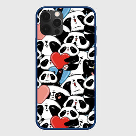 Чехол для iPhone 12 Pro с принтом Пандяшки в Курске, силикон | область печати: задняя сторона чехла, без боковых панелей | baby | cute | fun | gift | happy | heart | panda | paw | smile | белый | красный | лапа | малыш | милый | мягкий | нежный | няшный | панда | подарок | радость | розовый | сердце | счастье | сюрприз | улыбка | черный
