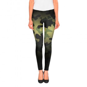 Леггинсы 3D с принтом Camouflage - Series 3 (Shorts,Pants) в Курске, 80% полиэстер, 20% эластан | Эластичный пояс, зауженные к низу, низкая посадка | 0x000000123 | camo | green | зелёный | камуфляж | спорт