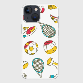 Чехол для iPhone 13 mini с принтом Спорт в Курске,  |  | Тематика изображения на принте: basketball | football | sport | tennis | атлет | бадминтон | баскетбол | боулинг | здоровье | игрок | лучший | победа | спорт | спортсмен | теннис | футбол | хоккей | чемпион | штанга