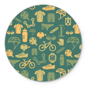 Коврик круглый с принтом Велосипедист в Курске, резина и полиэстер | круглая форма, изображение наносится на всю лицевую часть | bicycle | bike | road | speed | sport | вело | велосипед | велосипедист | гонщик | дорога | здоровье | педали | сила | скорость | спорт | трасса | шлем