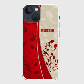 Чехол для iPhone 13 mini с принтом Russia в Курске,  |  | rus | russia | team | мира | российская | россия | рф | сборная | федерация | футбол | чемпионат