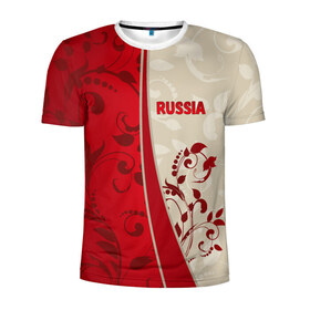 Мужская футболка 3D спортивная с принтом Russia в Курске, 100% полиэстер с улучшенными характеристиками | приталенный силуэт, круглая горловина, широкие плечи, сужается к линии бедра | rus | russia | team | мира | российская | россия | рф | сборная | федерация | футбол | чемпионат