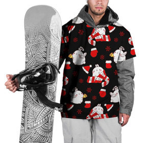 Накидка на куртку 3D с принтом Molang Новогодний Паттерн в Курске, 100% полиэстер |  | Тематика изображения на принте: kawaii | аниме | зайчик | зая | каваи | кролик | мимими | моланг | нг | новый год | рождество | снежинка