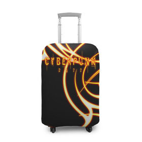 Чехол для чемодана 3D с принтом Cyberpunk 2077 в Курске, 86% полиэфир, 14% спандекс | двустороннее нанесение принта, прорези для ручек и колес | action | cyberpunk | projekt red | rpg | игра | кибер | мир | панк | средневековья | фэнтези