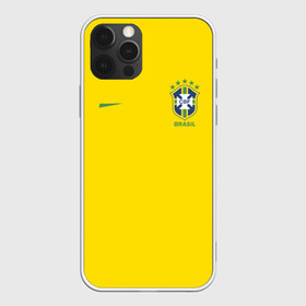 Чехол для iPhone 12 Pro Max с принтом Бразилия форма (без надписи сзади) в Курске, Силикон |  | Тематика изображения на принте: brasil | championship | cup | football | team | world |  чемпионат мира | бразилии | бразилия | форма | футбол | чм
