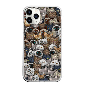 Чехол для iPhone 11 Pro матовый с принтом Коты разных пород в Курске, Силикон |  | бенгальский | кот | котик | котики | кошка | мейн кун | паттерн | персидский | сиамский | сфинкс