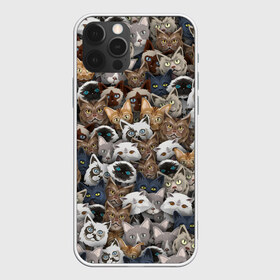 Чехол для iPhone 12 Pro Max с принтом Коты разных пород в Курске, Силикон |  | Тематика изображения на принте: бенгальский | кот | котик | котики | кошка | мейн кун | паттерн | персидский | сиамский | сфинкс
