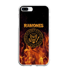 Чехол для iPhone 7Plus/8 Plus матовый с принтом Ramones в Курске, Силикон | Область печати: задняя сторона чехла, без боковых панелей | ramones | джонни | джоуи | ди ди томми | рамон | рамонес | рамоун | рамоунз | рамоунс | рок группа