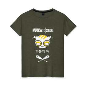 Женская футболка хлопок с принтом Rainbow Six | Siege (Dokkaebi) в Курске, 100% хлопок | прямой крой, круглый вырез горловины, длина до линии бедер, слегка спущенное плечо | 