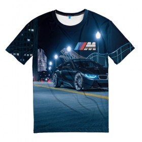 Мужская футболка 3D с принтом BMW AUTO SPORT в Курске, 100% полиэфир | прямой крой, круглый вырез горловины, длина до линии бедер | Тематика изображения на принте: amg | bmw | bmw performance | m | motorsport | sport | авто | автомобиль | автомобильные | бмв | бренд | марка | моторспорт | спорт | фон